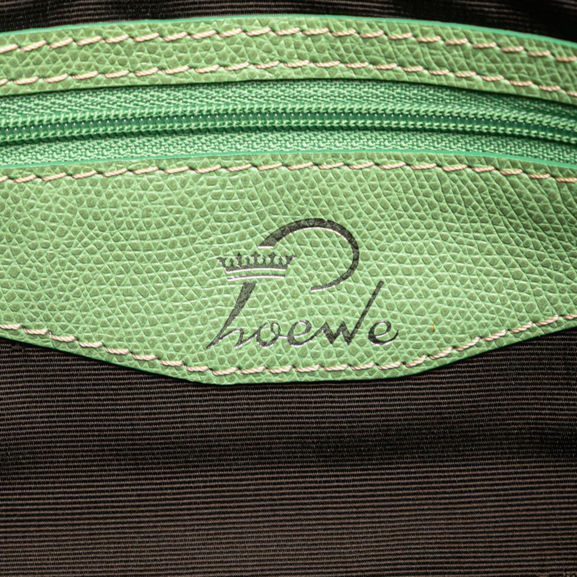 Loewe LOEWE Repeat Anagram Tote Bag Handbag Green Canvas Leather Women's Size ONE SIZE - 9 Thumbnail