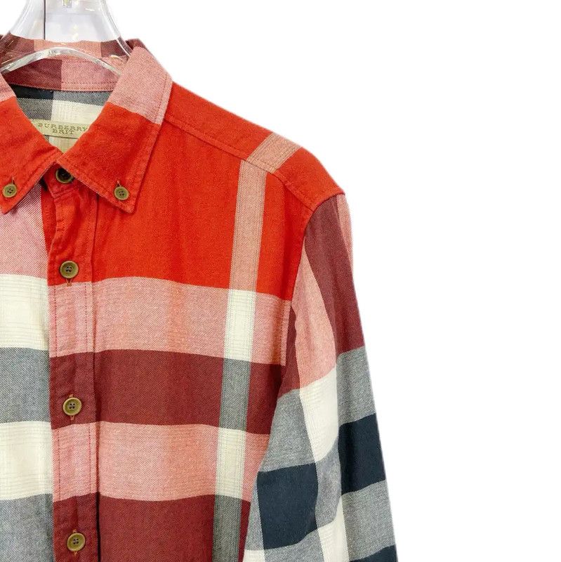 Burberry Burberry Color Block Cotton Long Sleeve Shirt Size XS / US 0-2 / IT 36-38 - 3 Thumbnail