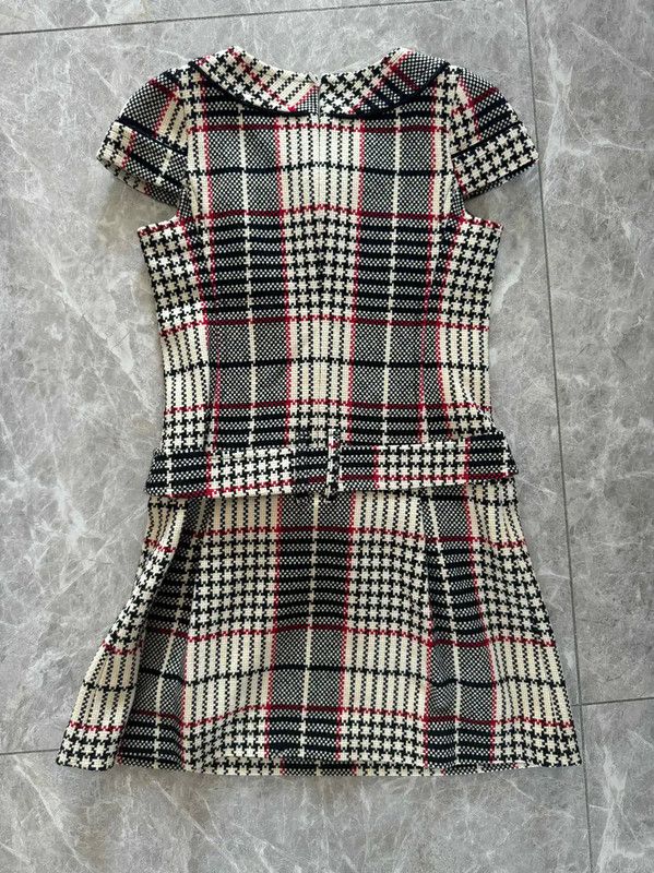 Burberry Burberry Check Wool Blend Short Sleeve Dress Size S / US 4 / IT 40 - 5 Thumbnail