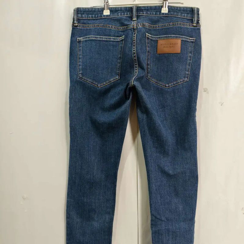Burberry Burberry Blue Cotton Women's Jeans Size L Size 28" / US 6 / IT 42 - 2 Thumbnail