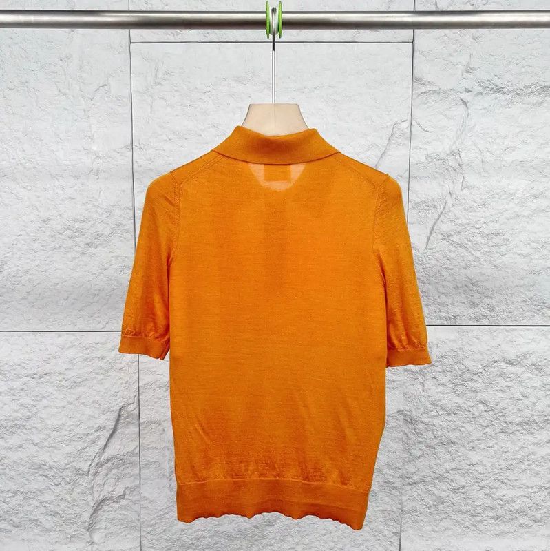 Burberry Burberry Orange Cotton Women's T-Shirt Size XS / US 0-2 / IT 36-38 - 2 Thumbnail