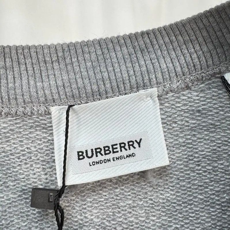 Burberry Burberry Gray Embroidered Logo Long Sleeve Sweatshirt Size XS / US 0-2 / IT 36-38 - 5 Thumbnail