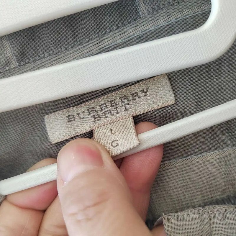 Burberry Burberry Ladies Gray Cotton Button-Up Shirt Size L / US 10 / IT 46 - 5 Thumbnail