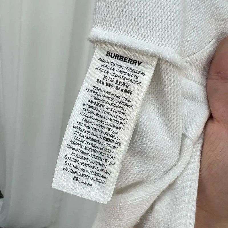 Burberry Burberry White Cotton Long Sleeve Hoodie Size XS / US 0-2 / IT 36-38 - 8 Thumbnail