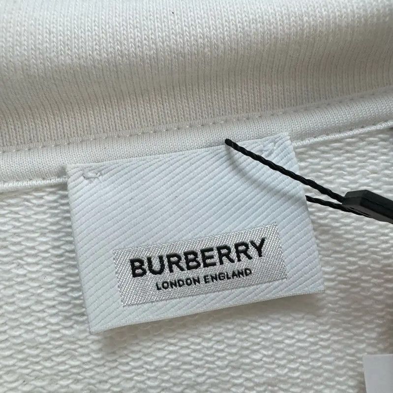 Burberry Burberry White Cotton Long Sleeve Hoodie Size XS / US 0-2 / IT 36-38 - 7 Thumbnail