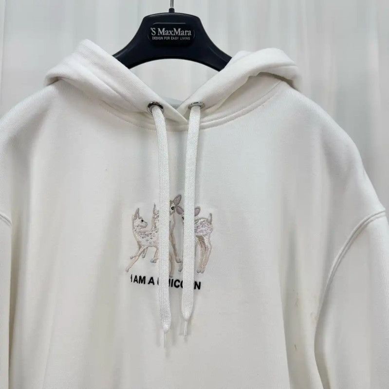 Burberry Burberry White Cotton Long Sleeve Hoodie Size XS / US 0-2 / IT 36-38 - 3 Thumbnail