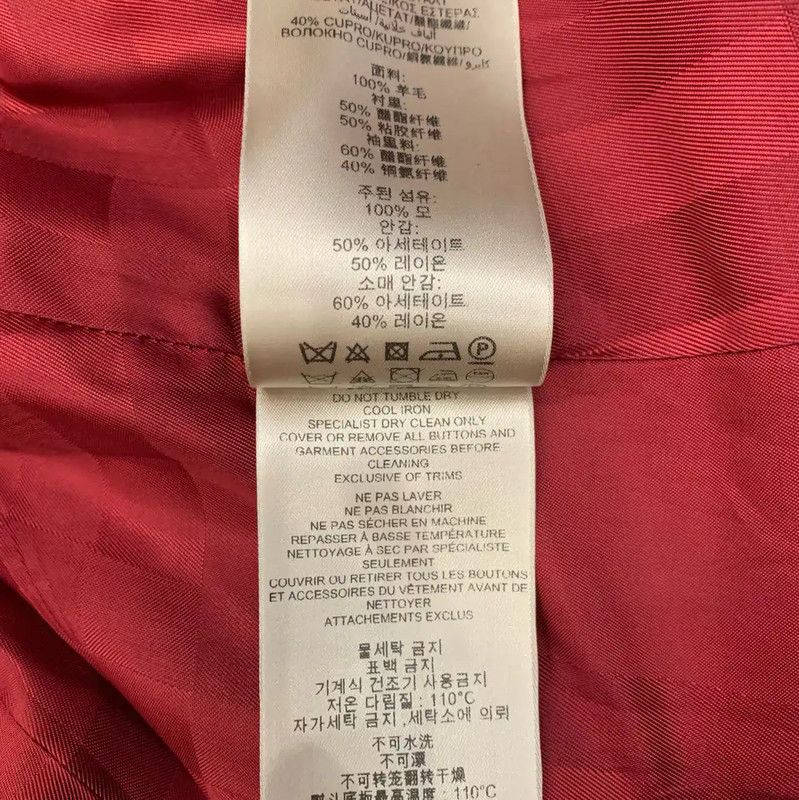 Burberry Burberry Red Wool Women's Coat XS Size XS / US 0-2 / IT 36-38 - 8 Thumbnail
