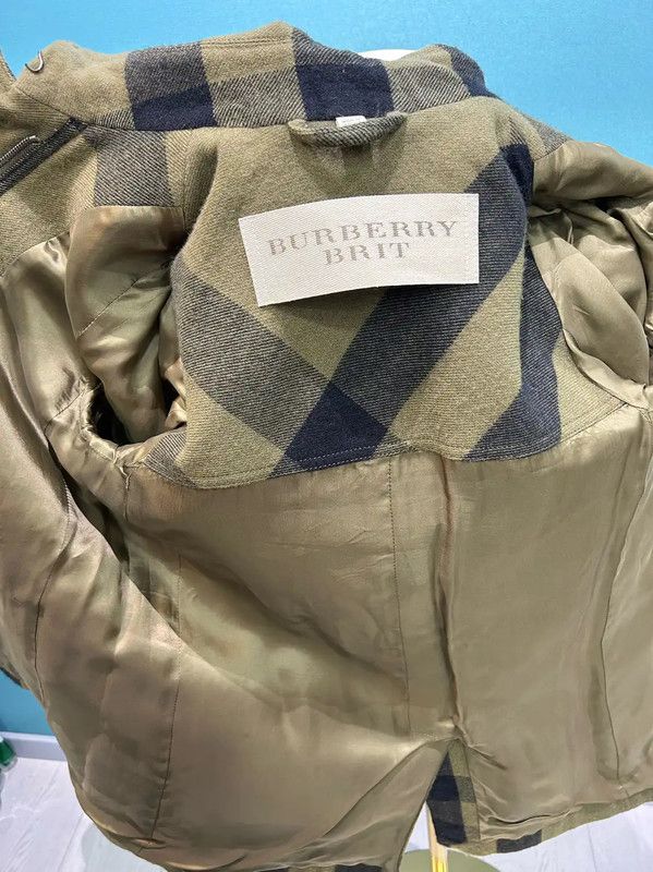 Burberry Burberry Green Wool Check Pattern Long Coat Size M / US 6-8 / IT 42-44 - 7 Thumbnail