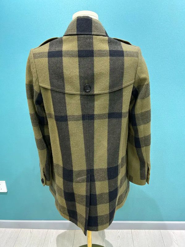 Burberry Burberry Green Wool Check Pattern Long Coat Size M / US 6-8 / IT 42-44 - 2 Thumbnail