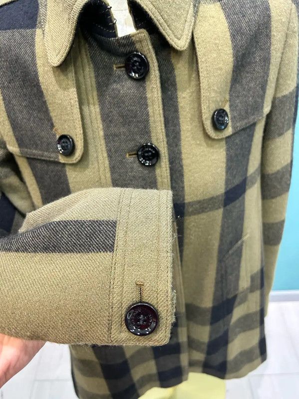 Burberry Burberry Green Wool Check Pattern Long Coat Size M / US 6-8 / IT 42-44 - 4 Thumbnail