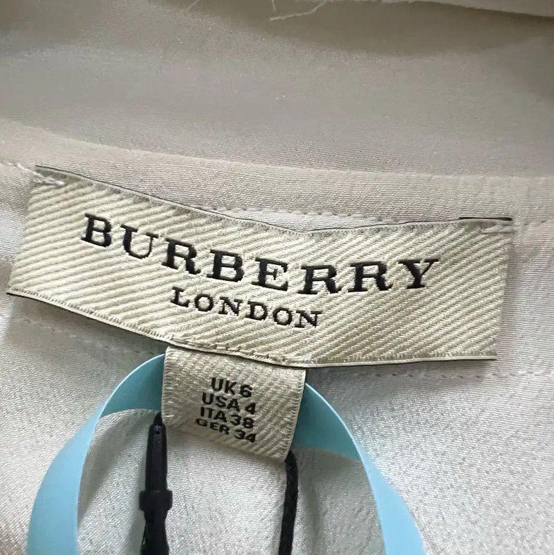 Burberry Burberry White Cotton Long Sleeve Blouse Size ONE SIZE - 4 Thumbnail