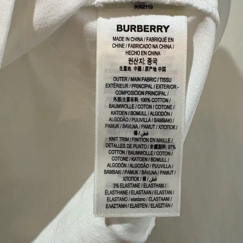 Burberry Burberry White Cotton Short Sleeve T-Shirt Size XXS / US 00 / IT 34 - 5 Thumbnail