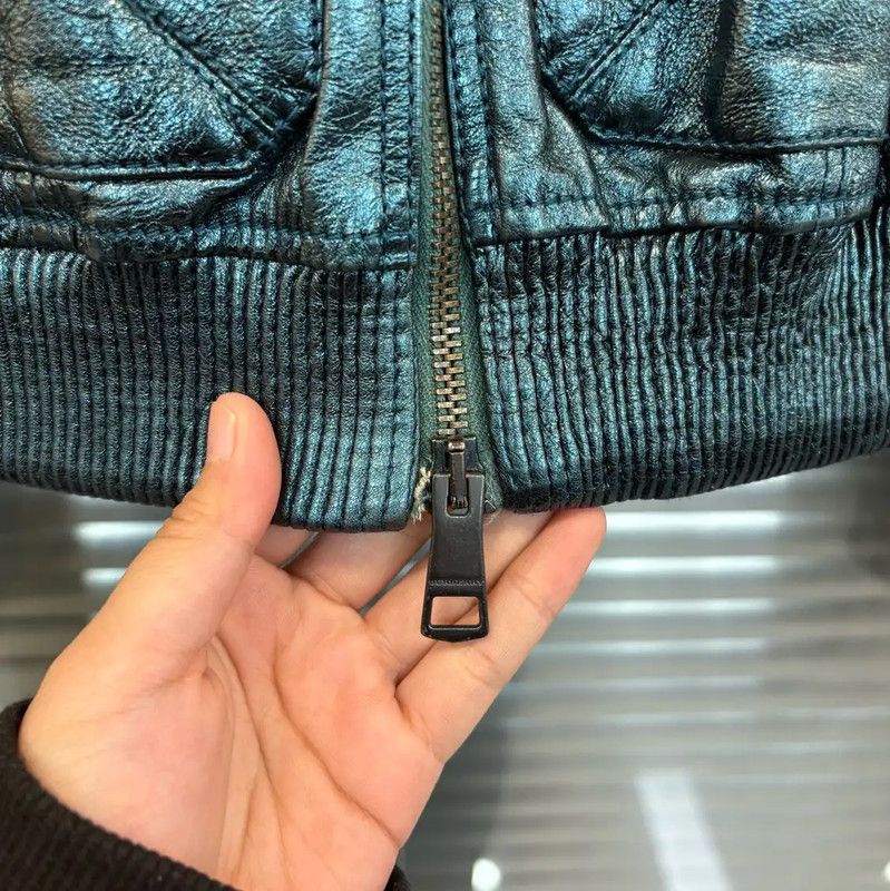 Burberry Burberry Black Leather Women's Jacket for Spring Size ONE SIZE - 6 Thumbnail