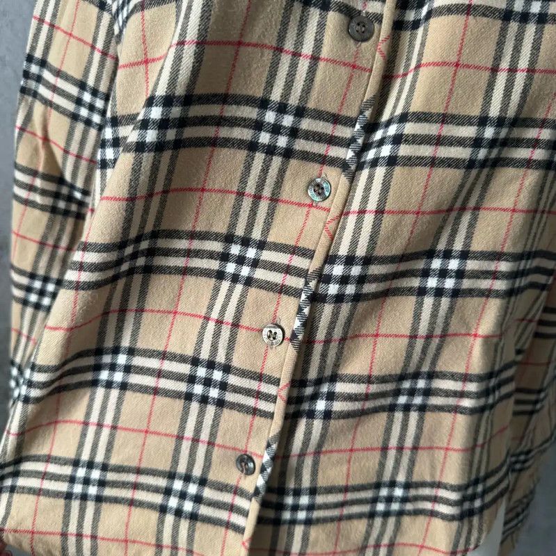Burberry Burberry Khaki Cotton Long Sleeve Shirt Size M / US 6-8 / IT 42-44 - 3 Thumbnail