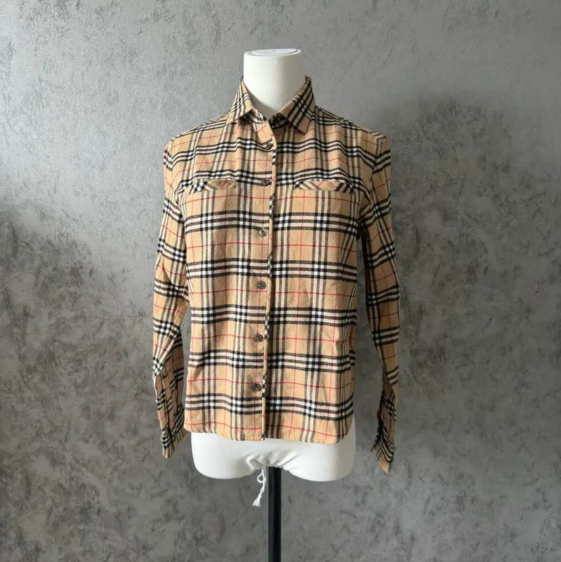 Burberry Burberry Khaki Cotton Long Sleeve Shirt Size M / US 6-8 / IT 42-44 - 2 Thumbnail