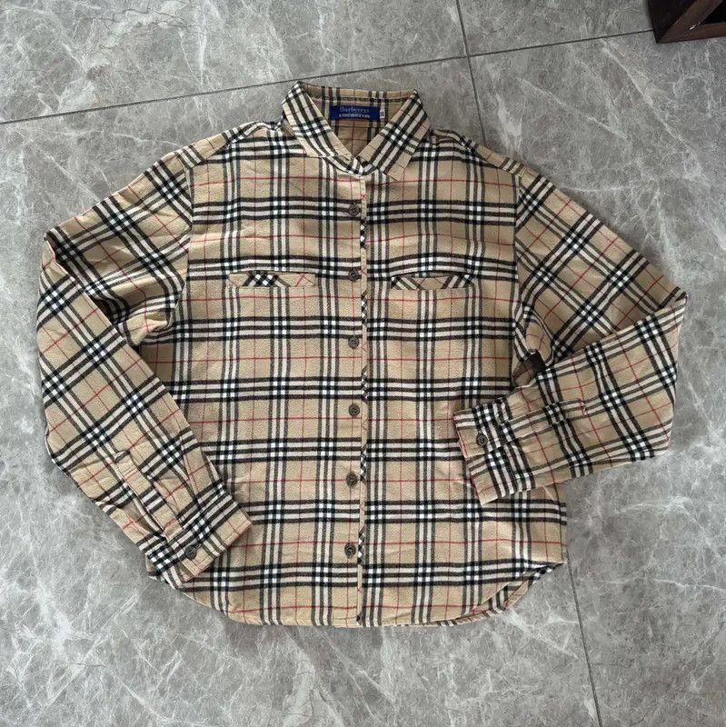 Burberry Burberry Khaki Cotton Long Sleeve Shirt Size M / US 6-8 / IT 42-44 - 9 Thumbnail