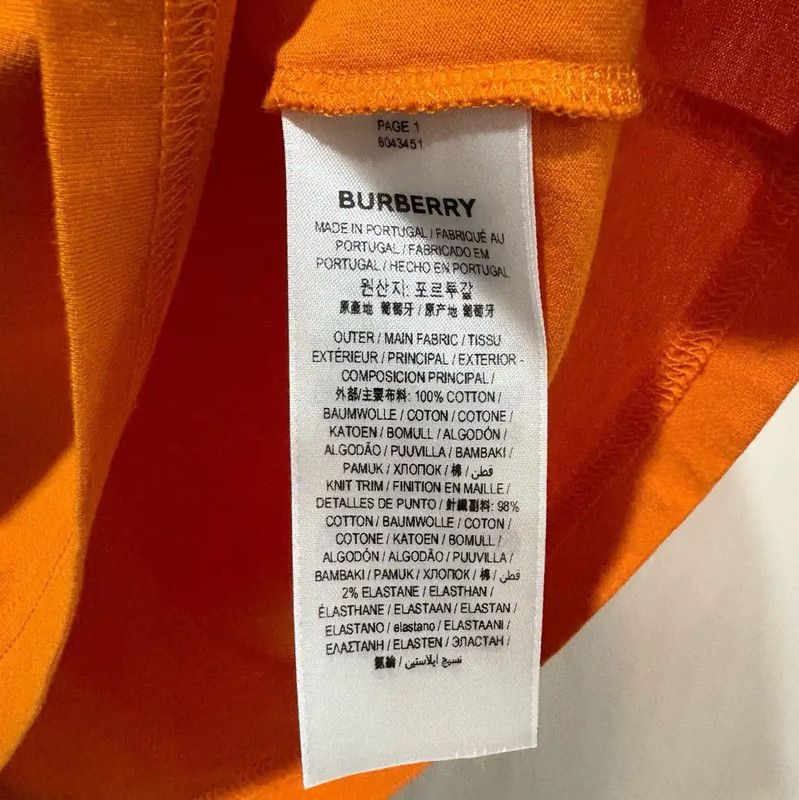Burberry Burberry Orange Short Sleeve T-Shirt for Women Size XS / US 0-2 / IT 36-38 - 6 Thumbnail