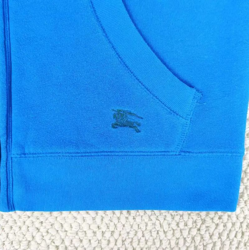 Burberry Burberry Blue Cotton Blend Embroidered Sweatshirt Size M / US 6-8 / IT 42-44 - 4 Thumbnail