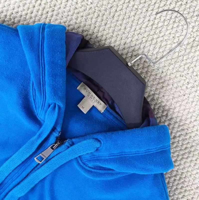 Burberry Burberry Blue Cotton Blend Embroidered Sweatshirt Size M / US 6-8 / IT 42-44 - 3 Thumbnail