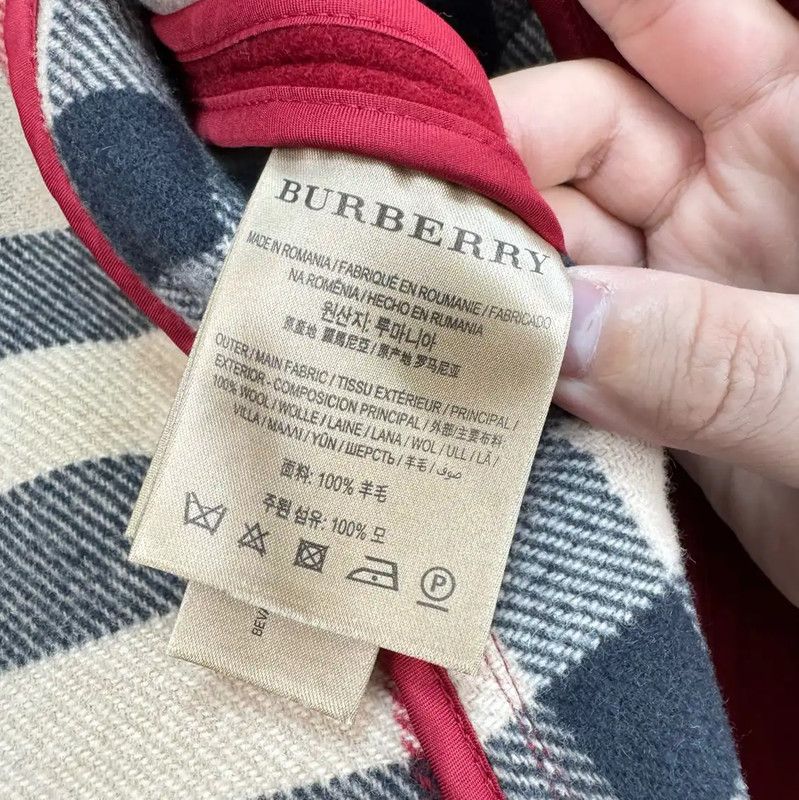 Burberry Burberry Red Wool Toggle Coat for Women Size M / US 6-8 / IT 42-44 - 7 Thumbnail