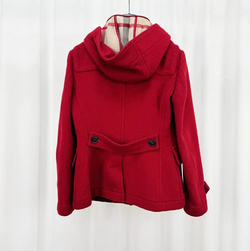 Burberry Burberry Red Wool Toggle Coat for Women Size M / US 6-8 / IT 42-44 - 2 Thumbnail