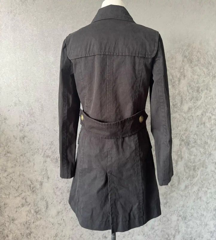 Burberry Burberry Black Cotton Mid-Length Coat Size M / US 6-8 / IT 42-44 - 5 Thumbnail