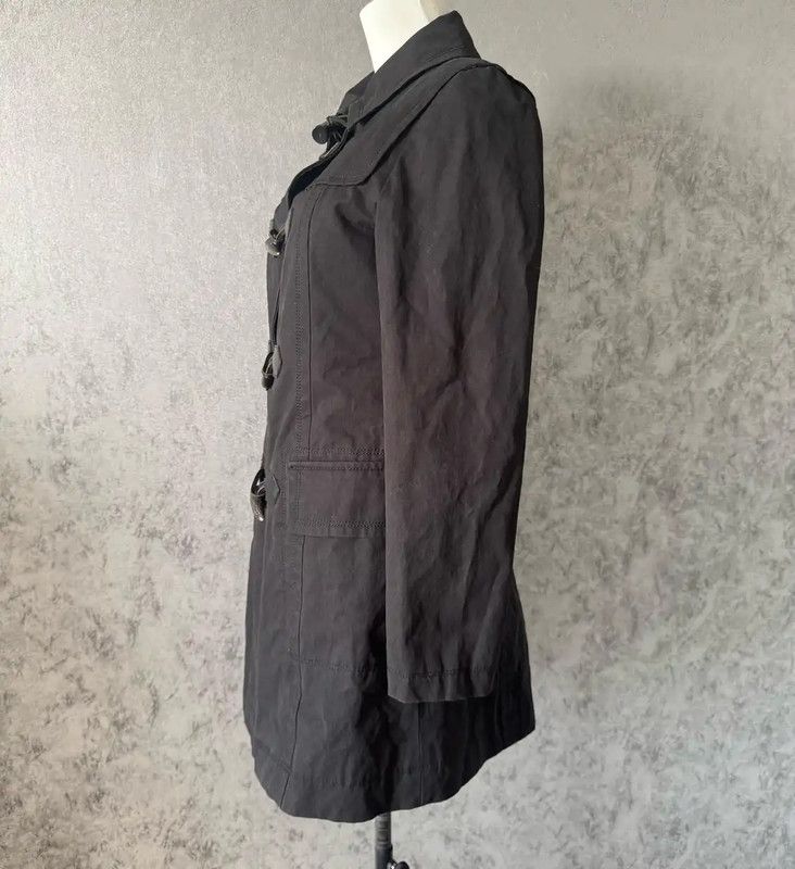 Burberry Burberry Black Cotton Mid-Length Coat Size M / US 6-8 / IT 42-44 - 4 Thumbnail