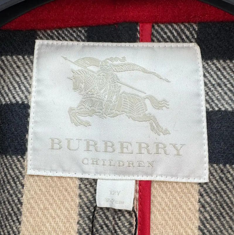 Burberry Burberry Red Wool Logo Coat for Women Size L / US 10 / IT 46 - 7 Thumbnail