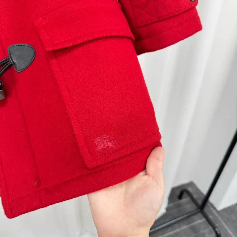 Burberry Burberry Red Wool Logo Coat for Women Size L / US 10 / IT 46 - 5 Thumbnail