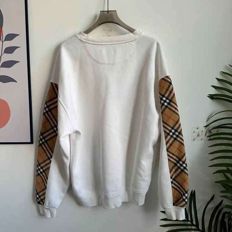 Burberry Burberry White Cotton Women's Sweatshirt Size S / US 4 / IT 40 - 2 Thumbnail