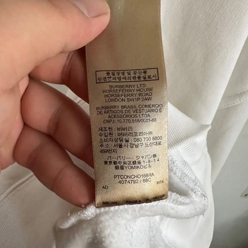 Burberry Burberry White Cotton Women's Sweatshirt Size S / US 4 / IT 40 - 6 Thumbnail