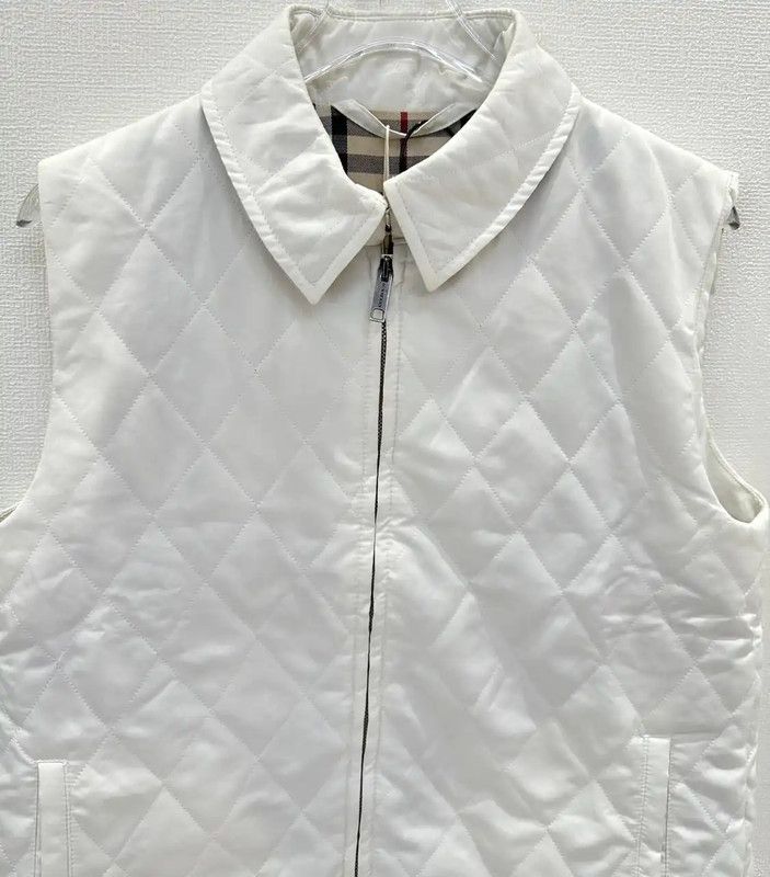Burberry Burberry White Cotton Quilted Short Down Jacket Size XS / US 0-2 / IT 36-38 - 3 Thumbnail
