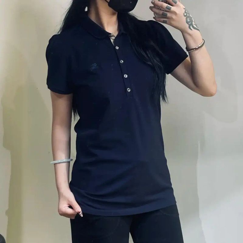 Burberry Burberry Black Cotton Embroidered Short Sleeve T-Shirt Size S / US 4 / IT 40 - 6 Thumbnail