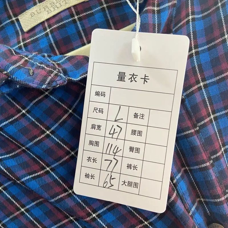 Burberry Burberry Blue Cotton Long Sleeve Shirt Size L / US 10 / IT 46 - 8 Thumbnail