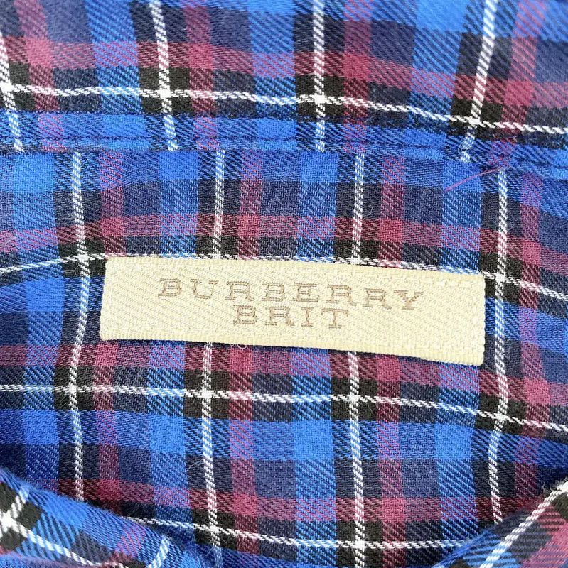 Burberry Burberry Blue Cotton Long Sleeve Shirt Size L / US 10 / IT 46 - 5 Thumbnail