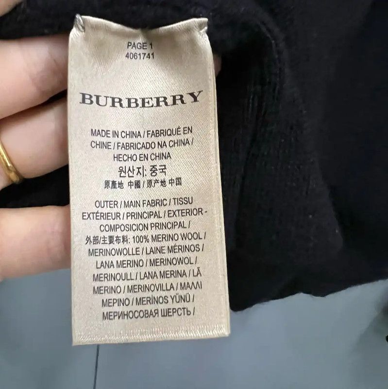 Burberry Burberry Women's Black Wool Long Sleeve Knit Top Size S / US 4 / IT 40 - 3 Thumbnail