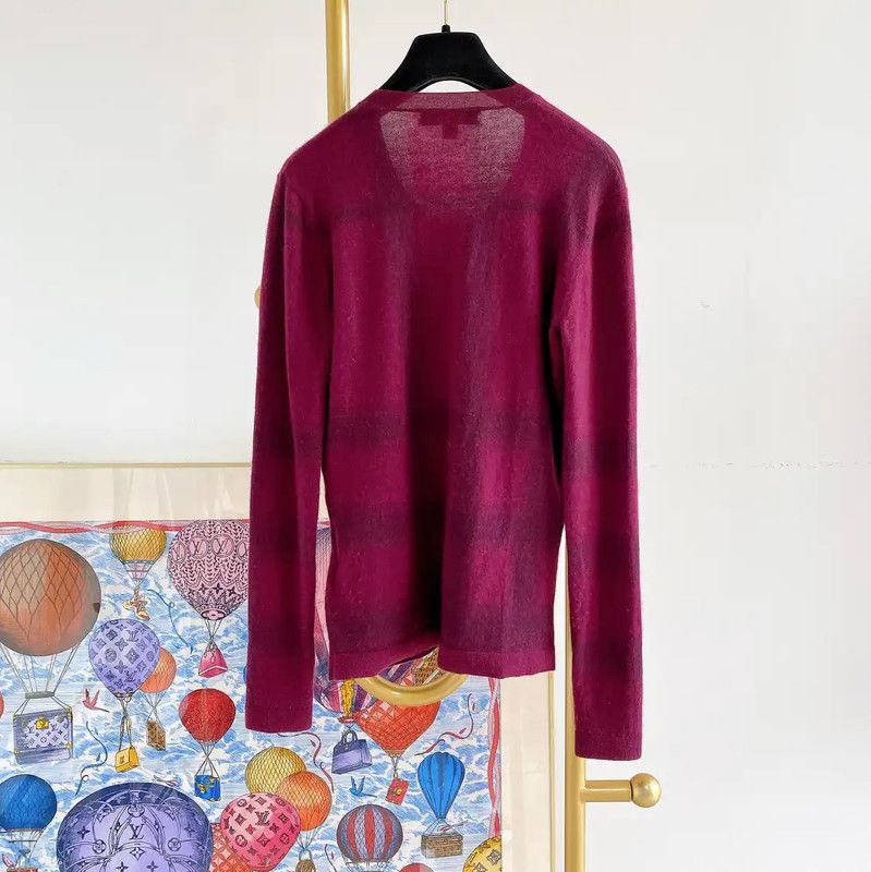 Burberry Burberry Purple Cashmere Long Sleeve Sweater Size S / US 4 / IT 40 - 2 Thumbnail