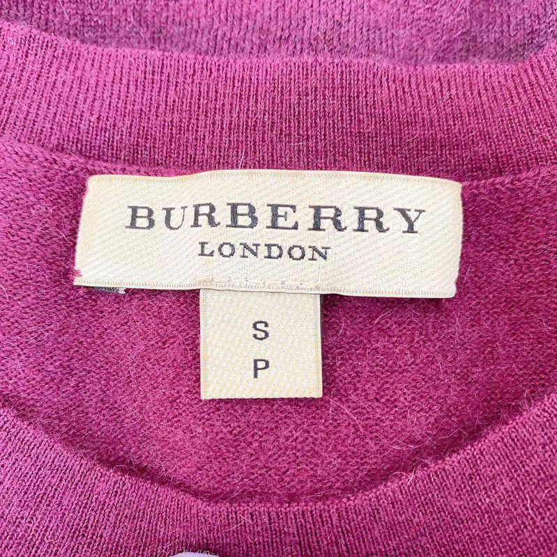 Burberry Burberry Purple Cashmere Long Sleeve Sweater Size S / US 4 / IT 40 - 7 Thumbnail