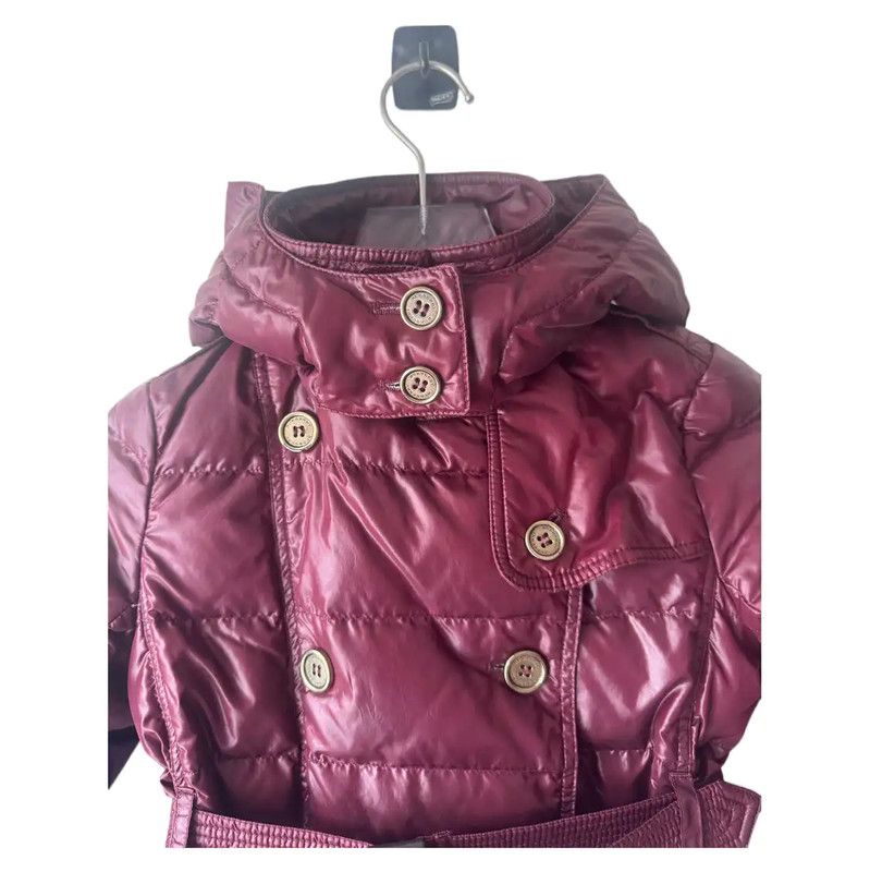 Burberry Burberry Burgundy Long Puffer Coat for Women Size S / US 4 / IT 40 - 5 Thumbnail