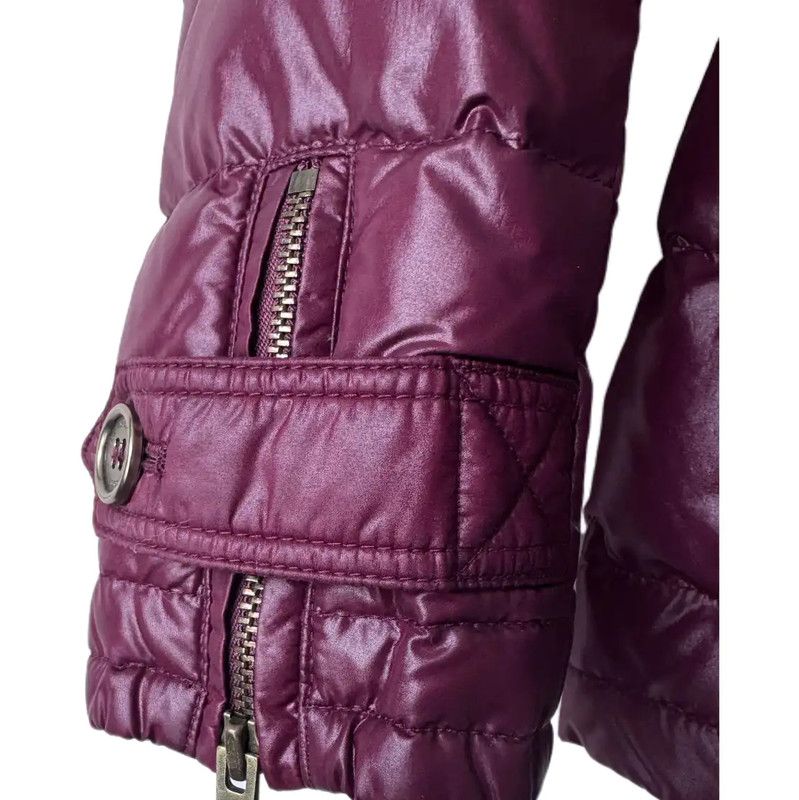 Burberry Burberry Burgundy Long Puffer Coat for Women Size S / US 4 / IT 40 - 6 Thumbnail