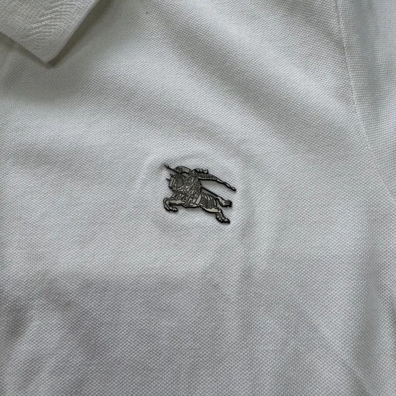 Burberry Burberry White Cotton Short Sleeve Polo Size M / US 6-8 / IT 42-44 - 3 Thumbnail