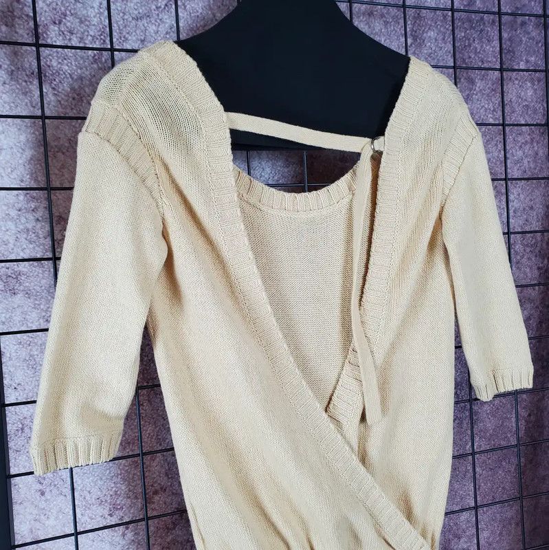 Burberry Burberry Khaki Cotton Blend Embroidered Knit Top Size M / US 6-8 / IT 42-44 - 9 Thumbnail