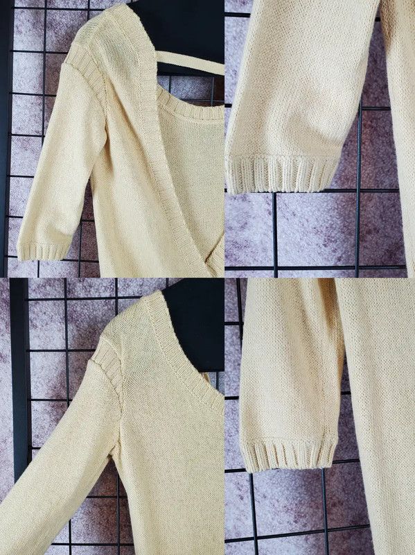 Burberry Burberry Khaki Cotton Blend Embroidered Knit Top Size M / US 6-8 / IT 42-44 - 6 Thumbnail