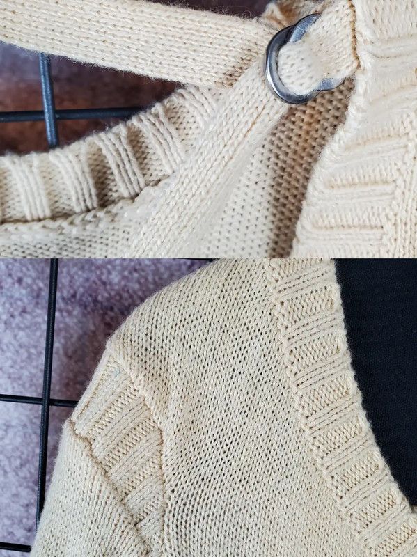 Burberry Burberry Khaki Cotton Blend Embroidered Knit Top Size M / US 6-8 / IT 42-44 - 8 Thumbnail