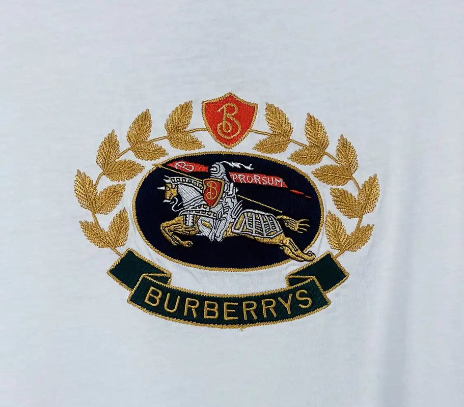 Burberry Burberry Women's White Cotton Short Sleeve T-Shirt Size L / US 10 / IT 46 - 3 Thumbnail