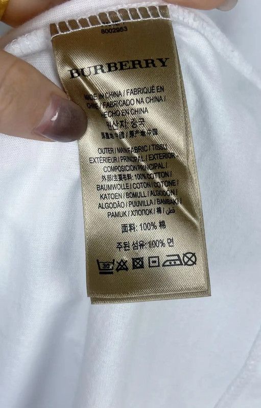 Burberry Burberry Women's White Cotton Short Sleeve T-Shirt Size L / US 10 / IT 46 - 5 Thumbnail