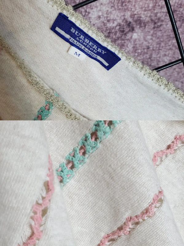 Burberry Burberry Summer Beige Cotton Embroidered Top Size M / US 6-8 / IT 42-44 - 8 Thumbnail