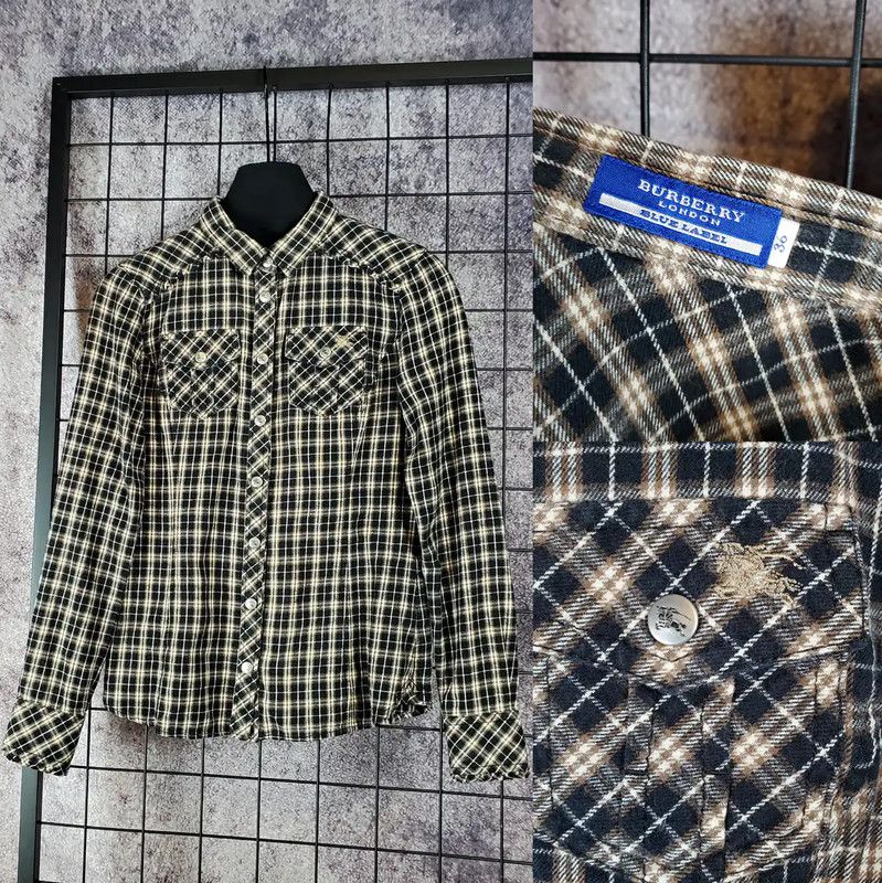 Burberry Burberry Spring Autumn Brown Cotton Check Shirt Size S / US 4 / IT 40 - 2 Thumbnail