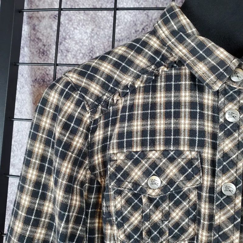 Burberry Burberry Spring Autumn Brown Cotton Check Shirt Size S / US 4 / IT 40 - 4 Thumbnail