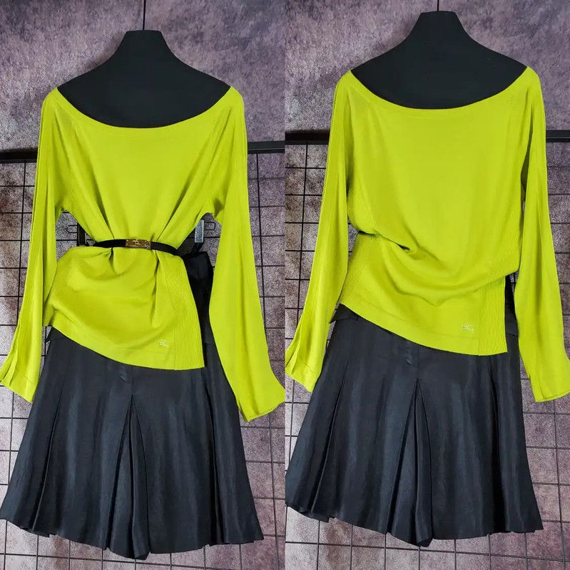 Burberry Burberry Spring Autumn Fluorescent Green Knit Top Size M / US 6-8 / IT 42-44 - 2 Thumbnail